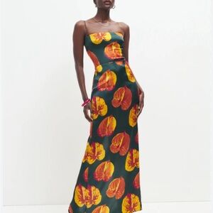 Reformation Frankie Silk Dress